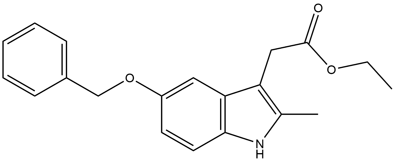 Ethyl2-(5-(benzyloxy)-2-methyl-1H-indol-3-yl)acetate 结构式