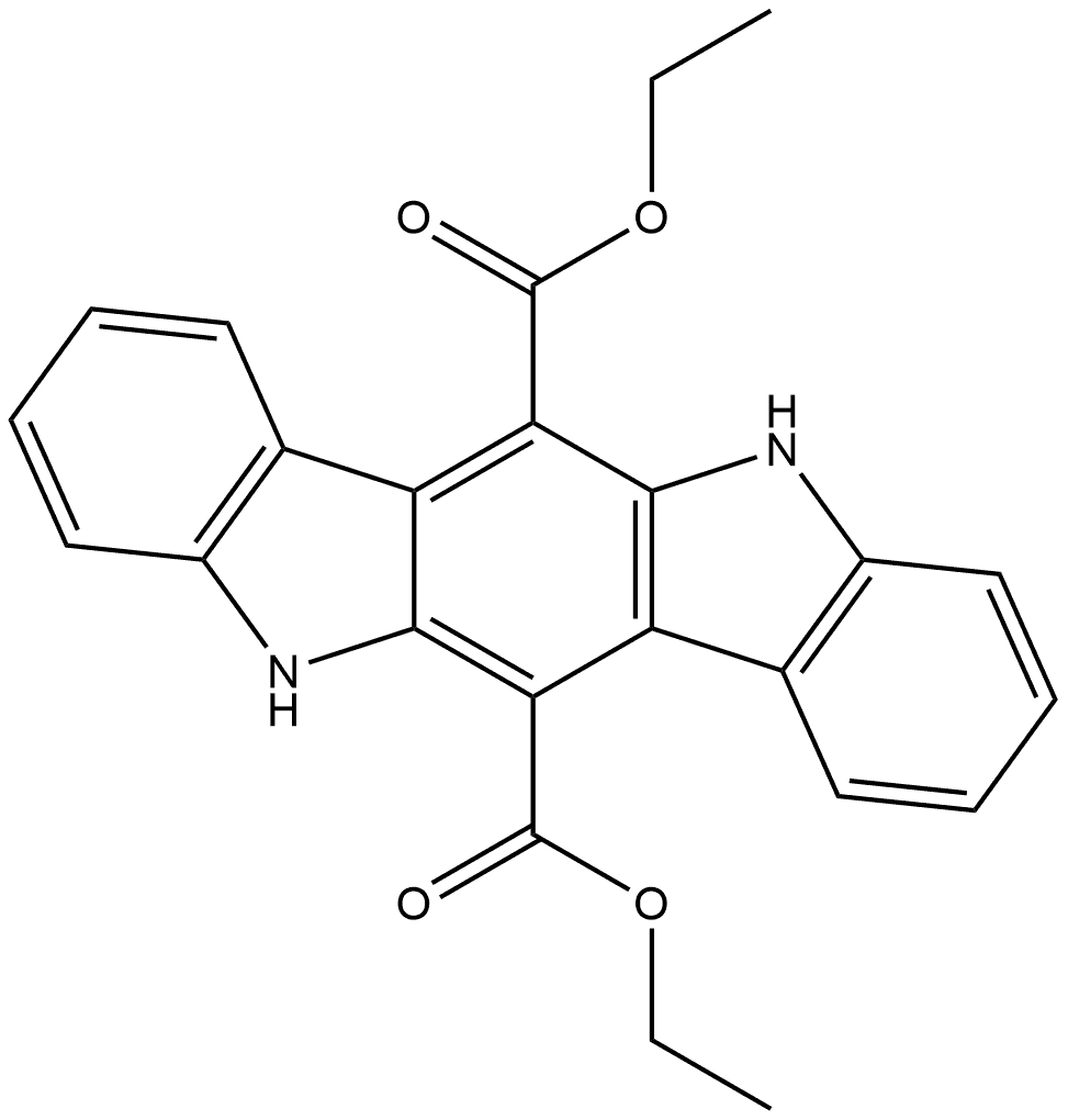 6,12-Diethyl 5,11-dihydroindolo[3,2-b]carbazole-6,12-dicarboxylate 结构式