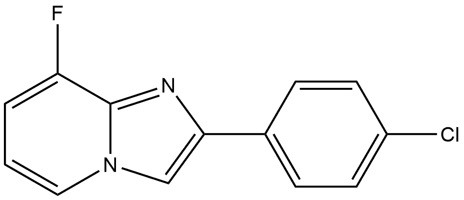 2-(4-氯苯基)-8-氟咪唑并[1,2-A]吡啶 结构式