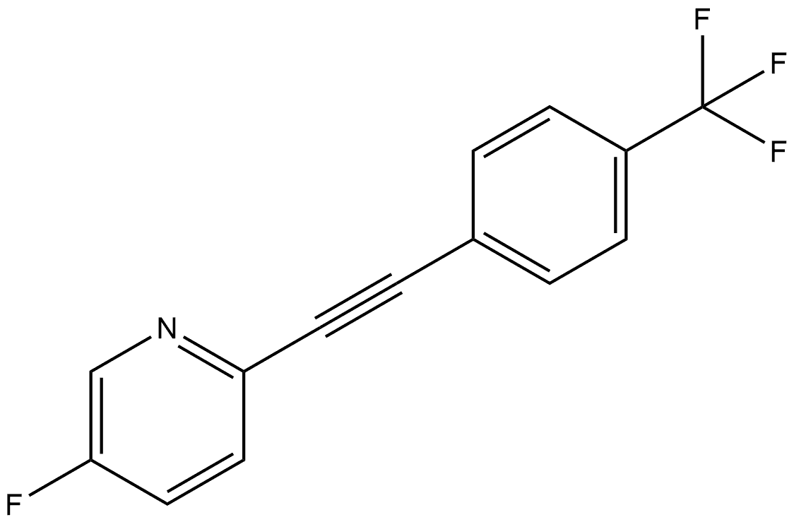 5-Fluoro-2-[2-[4-(trifluoromethyl)phenyl]ethynyl]pyridine 结构式