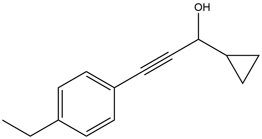 α-[2-(4-Ethylphenyl)ethynyl]cyclopropanemethanol 结构式