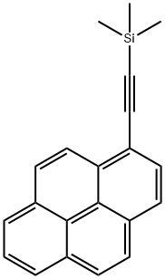 三甲基(芘-1-基乙炔基)硅烷 结构式