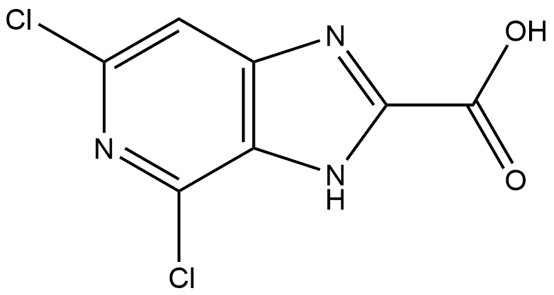 4,6-二氯-1H-咪唑并[4,5-C]吡啶-2-甲酸 结构式