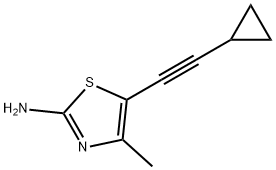 5-(2-环丙基乙炔基)-4-甲基-2-噻唑胺 结构式