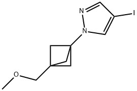 1H-Pyrazole, 4-iodo-1-[3-(methoxymethyl)bicyclo[1.1.1]pent-1-yl]- 结构式