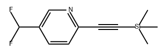 Pyridine, 5-(difluoromethyl)-2-[2-(trimethylsilyl)ethynyl]- 结构式