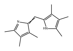 1H-Pyrrole, 2,3,4-trimethyl-5-[(3,4,5-trimethyl-2H-pyrrol-2-ylidene)methyl]- 结构式