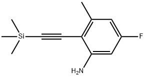 5-Fluoro-3-methyl-2-trimethylsilanylethynyl-phenylamine 结构式