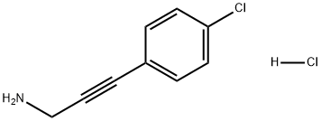 3-(4-氯苯基)丙-2-炔-1-胺(盐酸盐) 结构式