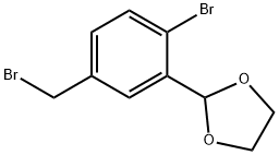 1,3-Dioxolane, 2-[2-bromo-5-(bromomethyl)phenyl]- 结构式