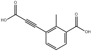 3-(羧乙炔基)-2-甲基苯甲酸 结构式