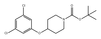 1-Piperidinecarboxylic acid, 4-(3,5-dichlorophenoxy)-, 1,1-dimethylethyl ester 结构式