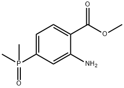 2-氨基-4-(二甲基磷酰基)苯甲酸甲酯 结构式