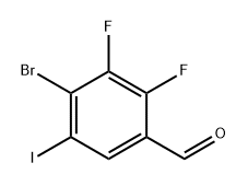 4-溴-2,3-二氟-5-碘苯甲醛 结构式