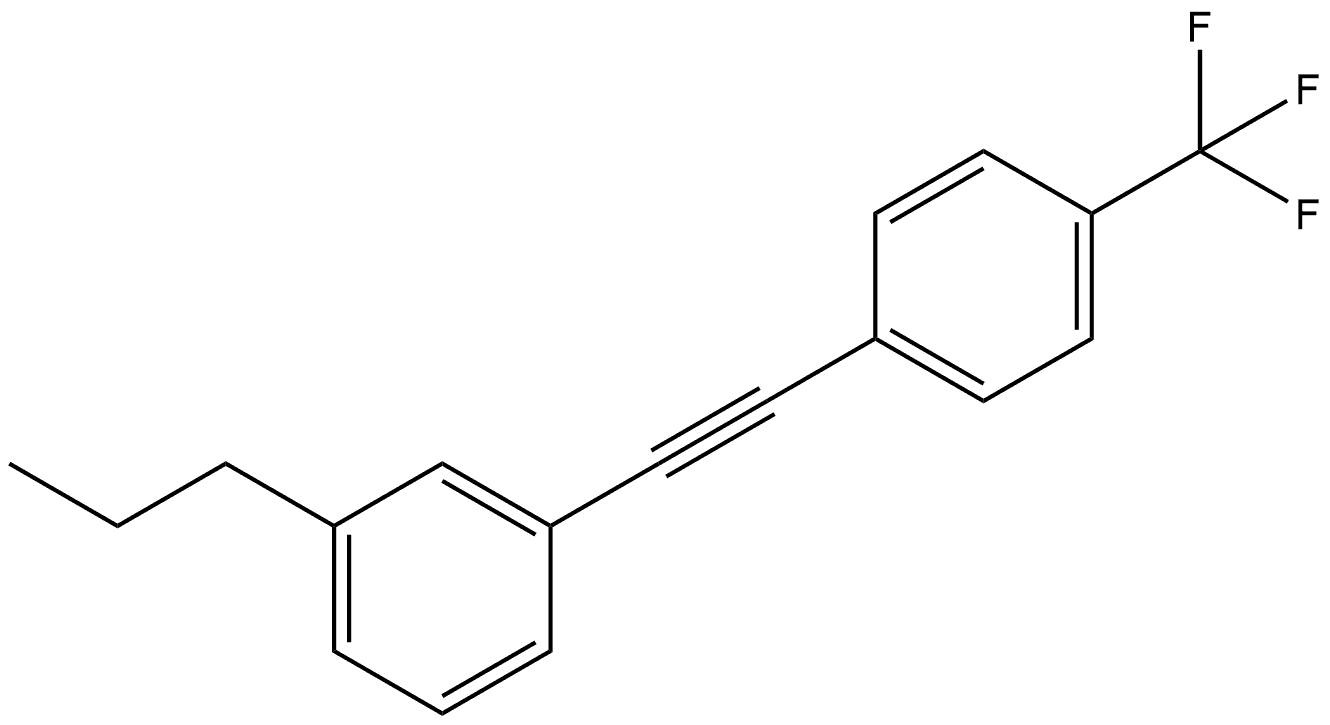 1-Propyl-3-[2-[4-(trifluoromethyl)phenyl]ethynyl]benzene 结构式