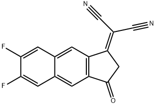 2-(6,7-二氟-3-氧代-2,3-二氢-1H-环戊[b]萘-1-基)丙二腈 结构式