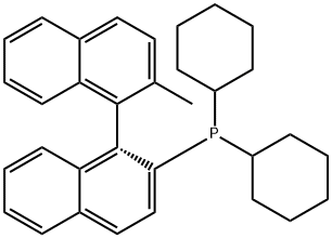 二环己基(2'-甲基-[1,1'-联萘]-2-基)膦 结构式