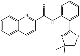 N-(2-(4,4-二甲基-4,5-二氢噁唑-2-基)苯基)喹啉-2-甲酰胺 结构式