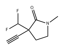 3-(二氟甲基)-3-乙炔基-1-甲基吡咯烷-2-酮 结构式