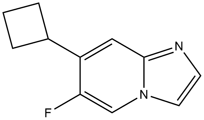 7-Cyclobutyl-6-fluoroimidazo[1,2-a]pyridine 结构式