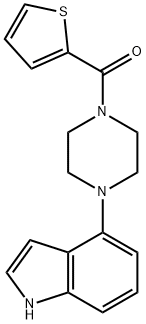 (4-(1H-吲哚-4-基)哌嗪-1-基)(噻吩-2-基)甲酮 结构式