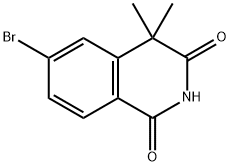 6-溴-4,4-二甲基异喹啉-1,3(2H,4H)-二酮 结构式