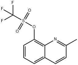 Methanesulfonic acid, 1,1,1-trifluoro-, 2-methyl-8-quinolinyl ester 结构式