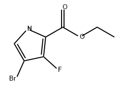 1H-Pyrrole-2-carboxylic acid, 4-bromo-3-fluoro-, ethyl ester 结构式