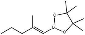 (E)-4,4,5,5-四甲基-2-(2-甲基戊-1-烯-1-基)-1,3,2-二氧硼杂环戊烷 结构式