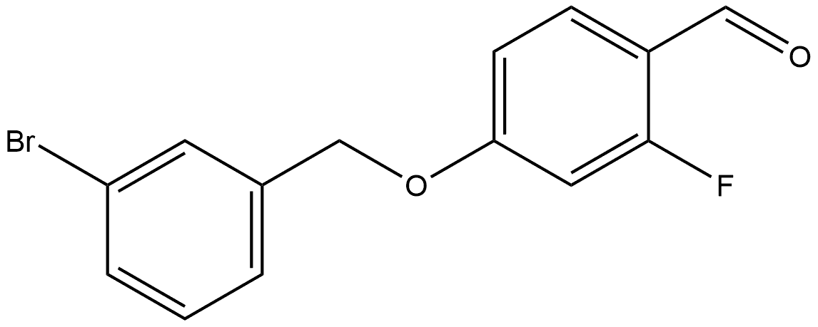 4-[(3-Bromophenyl)methoxy]-2-fluorobenzaldehyde 结构式