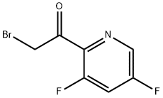 2-溴-1-(3,5-二氟吡啶-2-基)乙-1-酮 结构式