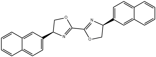 ( 4S , 4′S)-4,4′,5,5′-四氢- 4,4′-二- 2 -萘基- 2,2′-联恶唑 结构式