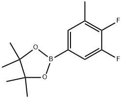 2-(3,4-二氟-5-甲基苯基)-4,4,5,5-四甲基-1,3,2-二氧硼杂环戊烷 结构式