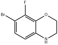 7-溴-8-氟-3,4-二氢2H-苯并[B][1,4]噁嗪 结构式