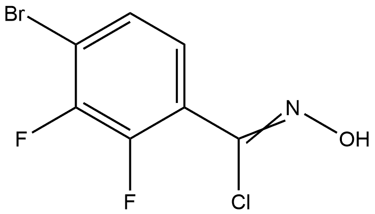 4-溴-2,3-二氟-N-羟基亚氨代苯甲酰氯 结构式