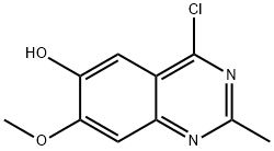 4-氯-7-甲氧基-2-甲基喹唑啉-6-醇 结构式