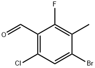 4-溴-6-氯-2-氟-3-甲基苯甲醛 结构式