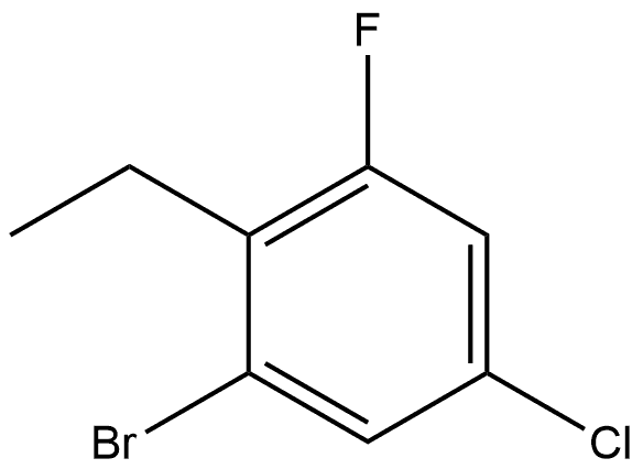 1-溴-5-氯-2-乙基-3-氟苯 结构式