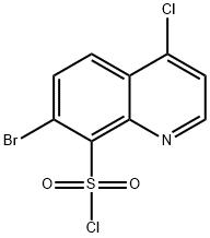 7-溴-4-氯喹啉-8-磺酰氯 结构式