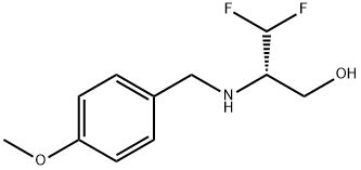 1-Propanol, 3,3-difluoro-2-[[(4-methoxyphenyl)methyl]amino]-, (2S)- 结构式