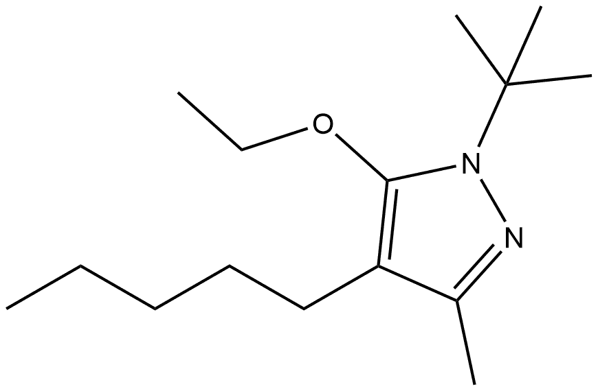 1-tert-butyl-5-ethoxy-3-methyl-4-pentyl-1H-pyrazole 结构式