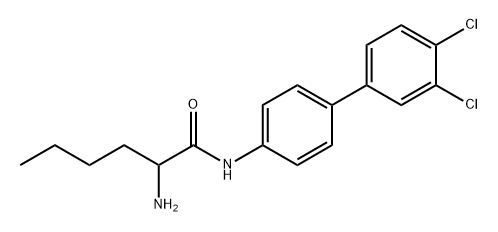 Hexanamide, 2-amino-N-(3',4'-dichloro[1,1'-biphenyl]-4-yl)- 结构式