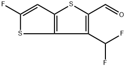 3-(二氟甲基)-5-氟噻吩并[3,2-B]噻吩-2-甲醛 结构式