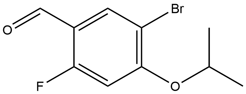 5-溴-2-氟-4-(1-甲基乙氧基)苯甲醛 结构式