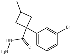 Cyclobutanecarboxylic acid, 1-(3-bromophenyl)-3-methyl-, hydrazide 结构式