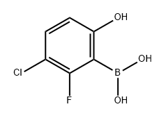 (3-氯-2-氟-6-羟基苯基)硼酸 结构式