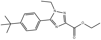 5-(4-(叔丁基)苯基)-1-乙基-1H-1,2,4-三唑-3-羧酸乙酯 结构式