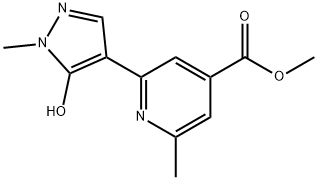 2-(5-羟基-1-甲基吡唑-4-基)-6-甲基吡啶-4-羧酸甲酯 结构式