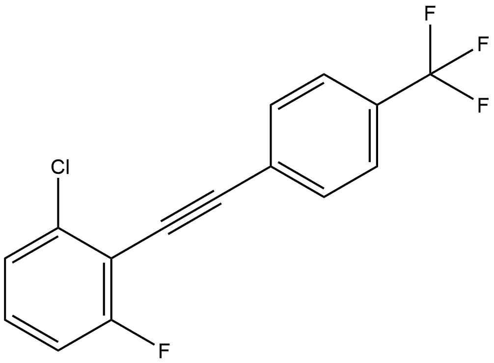 1-Chloro-3-fluoro-2-[2-[4-(trifluoromethyl)phenyl]ethynyl]benzene 结构式