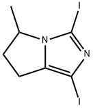 1,3-二碘-5-甲基-6,7-二氢-5H-吡咯并[1,2-C]咪唑 结构式